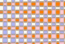Griglia ordinata di quadrati colorati che si ripetono in un pattern modulare