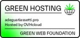 Questo sito è ospitato su hosting a energia verde, verificato da The Green Web Foundation